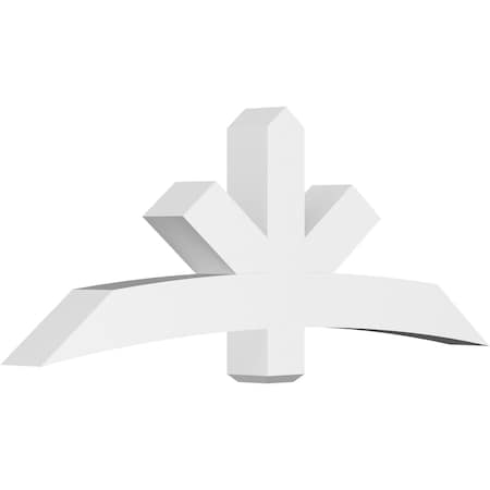 Ekena Millwork Alberta Architectural Grade PVC Gable Bracket, 72"W x 27"H x 6"D x 6"F, 9/12 Pitch GBP072X27X0606ALB00